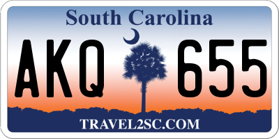 SC license plate AKQ655