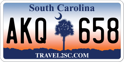 SC license plate AKQ658
