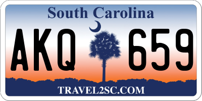 SC license plate AKQ659