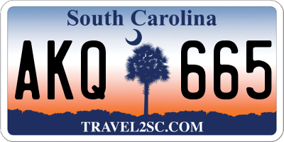 SC license plate AKQ665