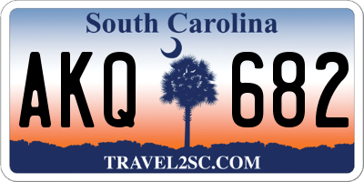 SC license plate AKQ682