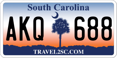 SC license plate AKQ688