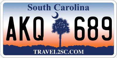 SC license plate AKQ689