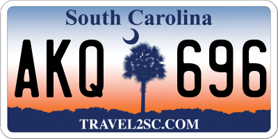 SC license plate AKQ696