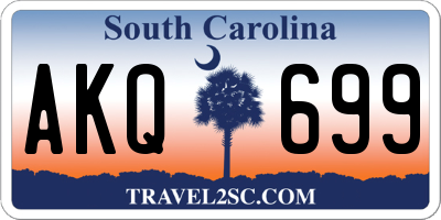 SC license plate AKQ699