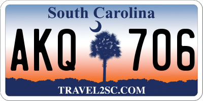 SC license plate AKQ706