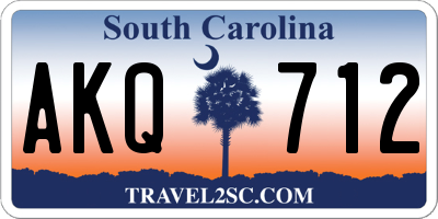 SC license plate AKQ712