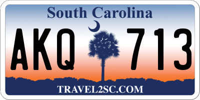 SC license plate AKQ713