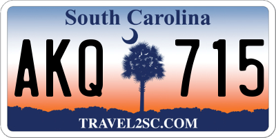 SC license plate AKQ715