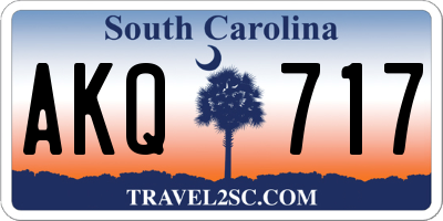 SC license plate AKQ717