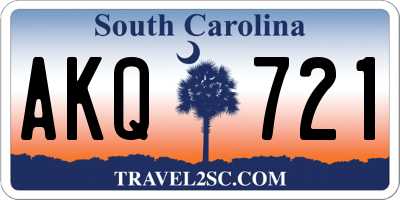 SC license plate AKQ721