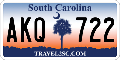 SC license plate AKQ722