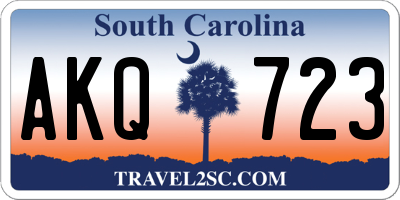 SC license plate AKQ723