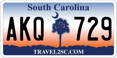 SC license plate AKQ729