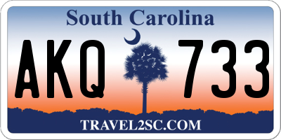 SC license plate AKQ733
