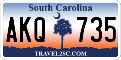 SC license plate AKQ735