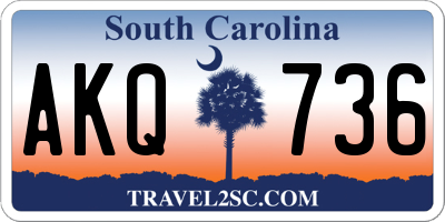 SC license plate AKQ736