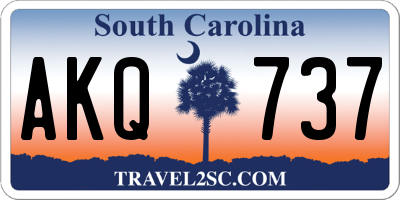 SC license plate AKQ737