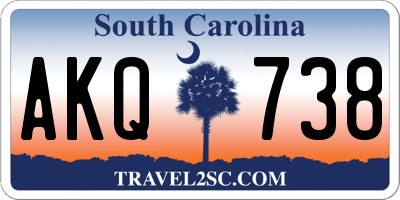 SC license plate AKQ738