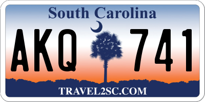 SC license plate AKQ741