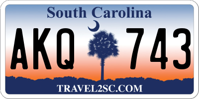 SC license plate AKQ743