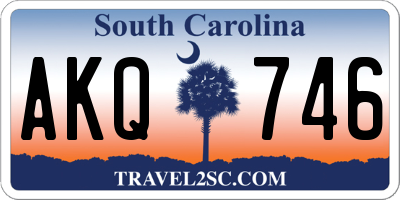 SC license plate AKQ746