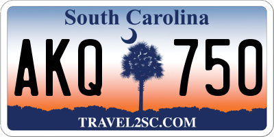 SC license plate AKQ750