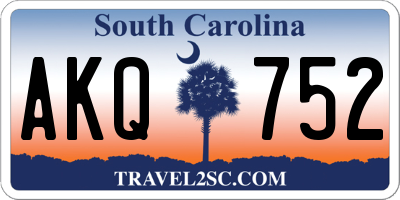 SC license plate AKQ752