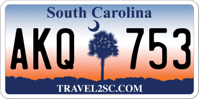 SC license plate AKQ753