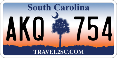 SC license plate AKQ754