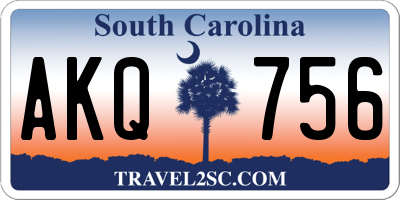 SC license plate AKQ756