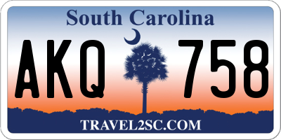 SC license plate AKQ758