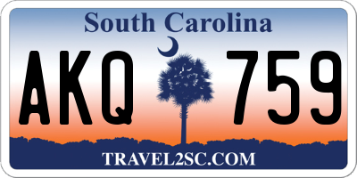 SC license plate AKQ759