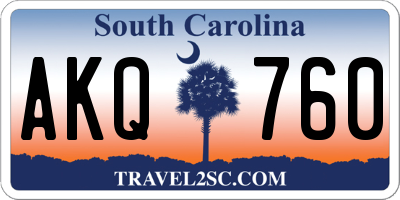 SC license plate AKQ760
