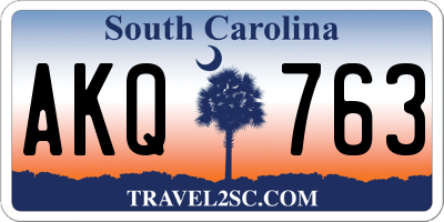 SC license plate AKQ763