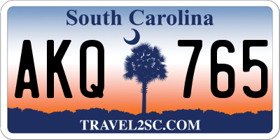 SC license plate AKQ765