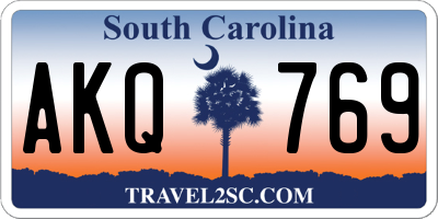 SC license plate AKQ769