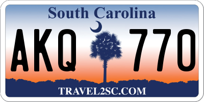 SC license plate AKQ770