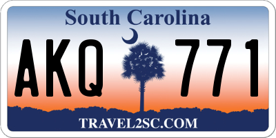 SC license plate AKQ771