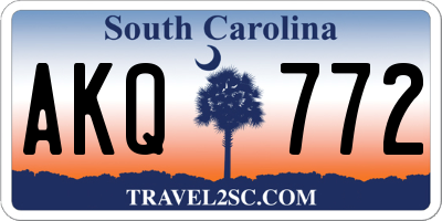 SC license plate AKQ772