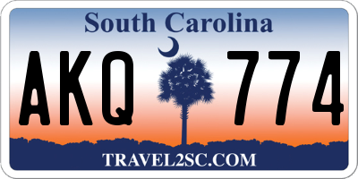 SC license plate AKQ774