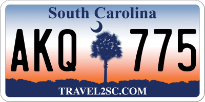 SC license plate AKQ775