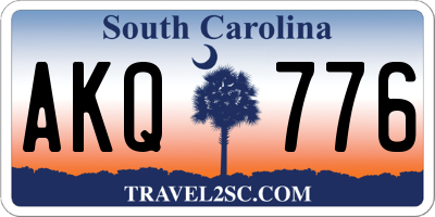 SC license plate AKQ776