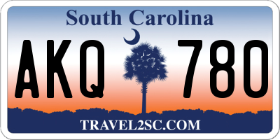 SC license plate AKQ780