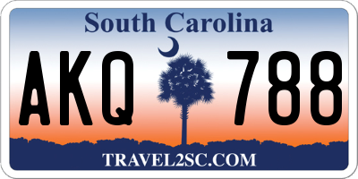 SC license plate AKQ788