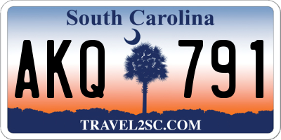 SC license plate AKQ791