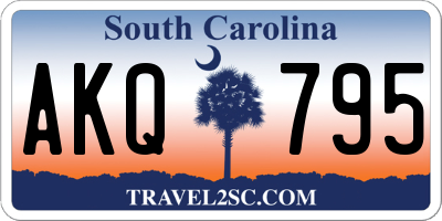 SC license plate AKQ795