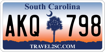 SC license plate AKQ798