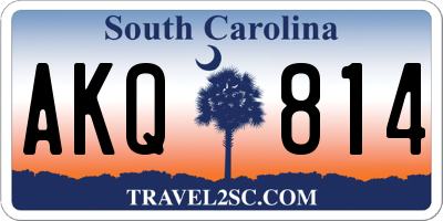 SC license plate AKQ814