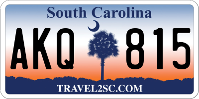 SC license plate AKQ815